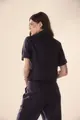 Camisa Manga Curta Linho Bordado