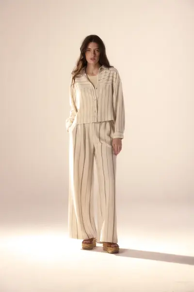 Calça Pantalona Listras
