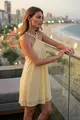 Vestido Alças com Bordado