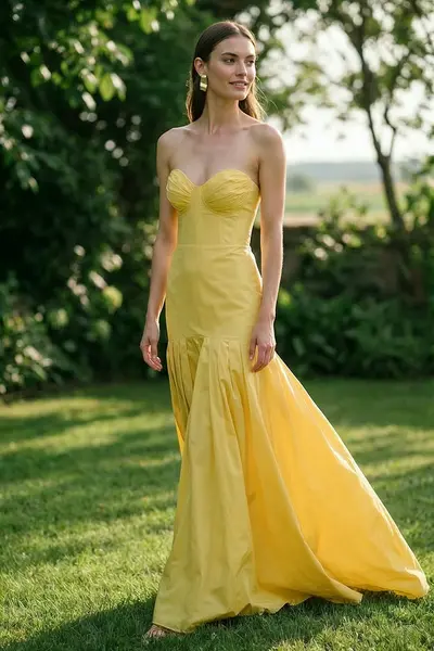 Vestido Festa Tomara Que Caia Drapeados Tafetá