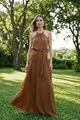 Vestido Festa Amarração Cintura Detalhe Alças