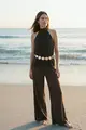 Calça Pantalona Elástico na Cintura