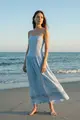 Vestido Alças Detalhe Barra