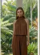 Blusa Chiffon Amarração Gola