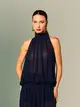 Blusa Chiffon Amarração Gola