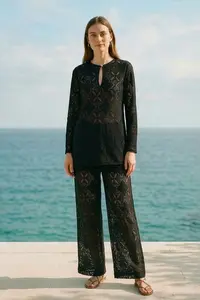 Calça Renda Amarração Cintura