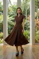 Vestido Acinturado Transpasse Decote