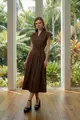 Vestido Acinturado Transpasse Decote