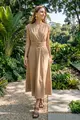Vestido Acinturado Transpasse Decote