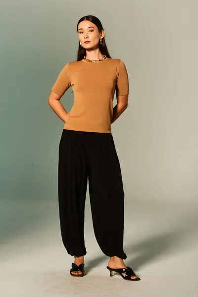 Calça Franzidos Jersey
