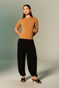 Calça Franzidos Jersey