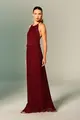 Vestido Festa Frente Única Chiffon Plissado