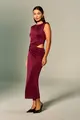 Vestido Drapeados e Recorte Jersey
