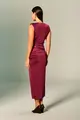 Vestido Drapeados e Recorte Jersey