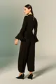 Calça Chiffon Com Renda