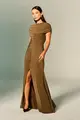 Vestido Franzidos Sobreposição Jersey