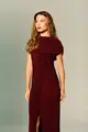 Vestido Franzidos Sobreposição Jersey