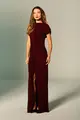 Vestido Franzidos Sobreposição Jersey