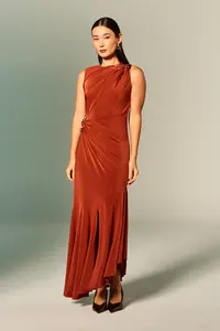 Vestido Festa Drapeados Jersey