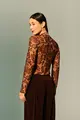 Blusa Mangas Longas Tule Animal Print