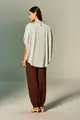 Blusa Gola Alta Com Capa E Cinto