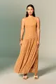 Vestido Franzidos Tule Poá