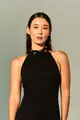 Vestido Frente Única Trançado Gola