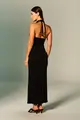 Vestido Frente Única Trançado Gola
