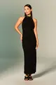 Vestido Frente Única Trançado Gola