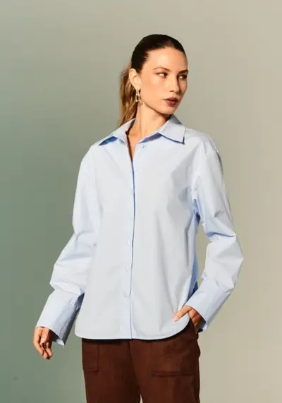 Camisa Manga Longa Detalhe Costas
