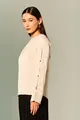 Blusa Manga Longa Botões Cetim