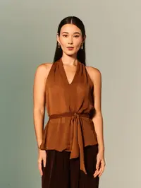 Blusa Decote V Com Faixa