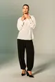 Blusa Decote Degagê Manga Longa