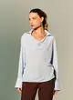 Blusa Decote Degagê Manga Longa