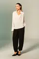 Blusa Decote Degagê Manga Longa