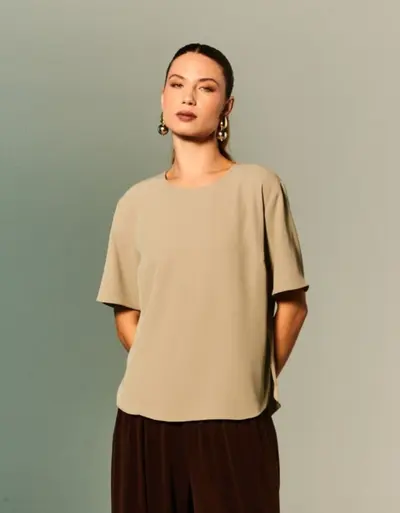 Blusa Básica Manga Curta