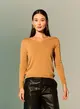 Blusa Tricot Decote V Manga Longa