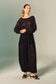 Blusa Manga Longa Chiffon Transparência