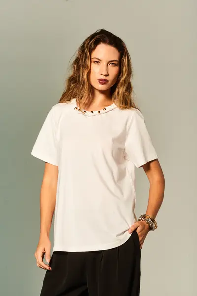 BLusa Trançado Decote Malha