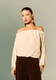 Blusa Ombro A Ombro Manga Longa