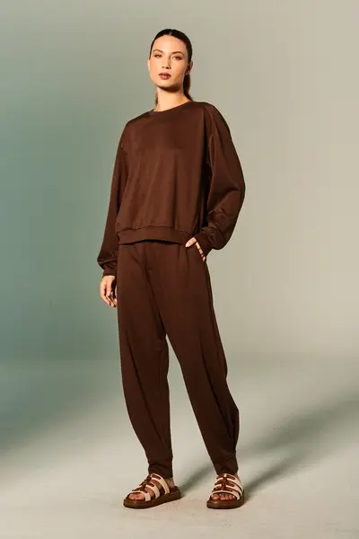 Calça Botão Cós Moleton