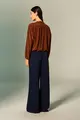 Blusa Manga Longa Amarração Decote