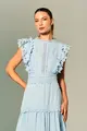 Vestido Aplicações Babados