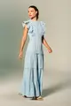 Vestido Aplicações Babados