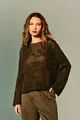 Blusa Manga Longa Tricot Vazado