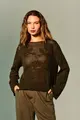 Blusa Manga Longa Tricot Vazado