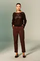 Blusa Manga Longa Tricot Vazado