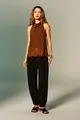 Blusa Decote Degagê Detalhe Renda