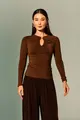 Blusa Gota Decote Manga Longa Jersey