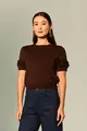 Blusa Tricot Manga Curta Flores